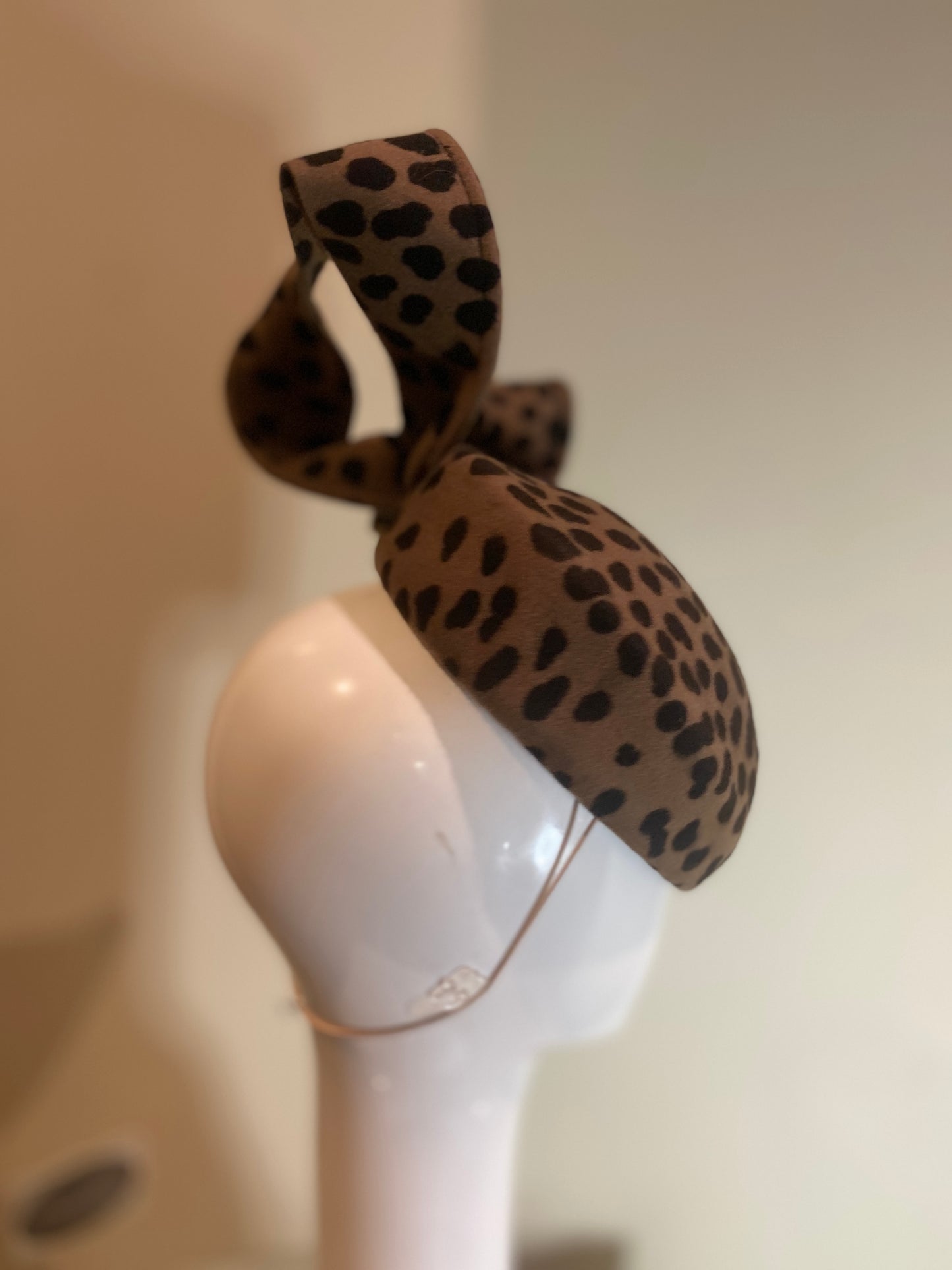 Animal print  percher with bow