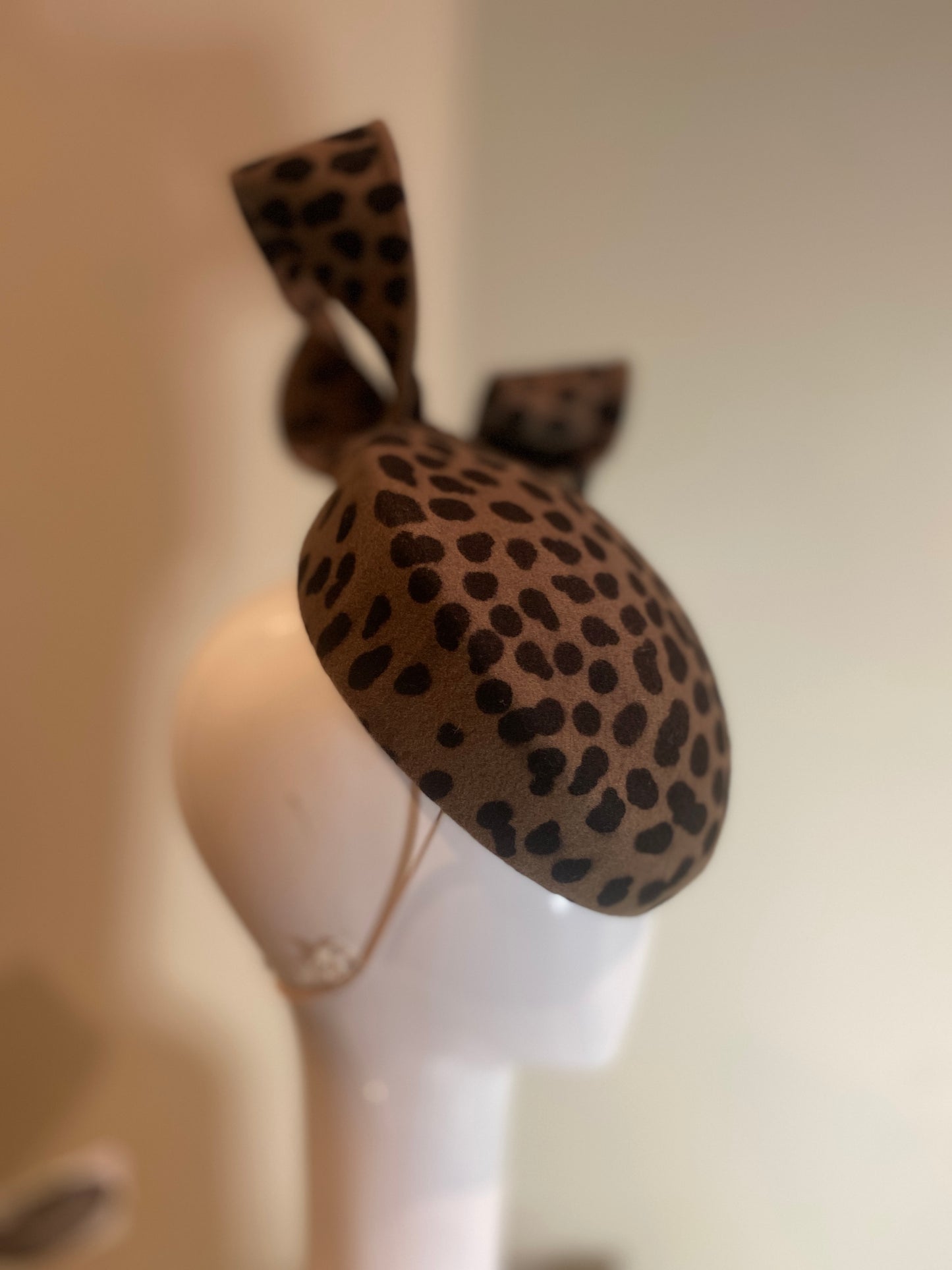 Animal print  percher with bow